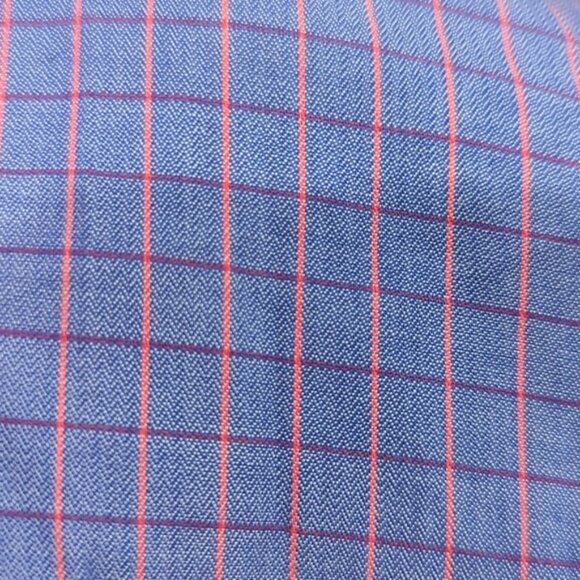 Hugo Boss regular fit purple with pink stripe plaid long sleeve dress shirt - Picture 6 of 8